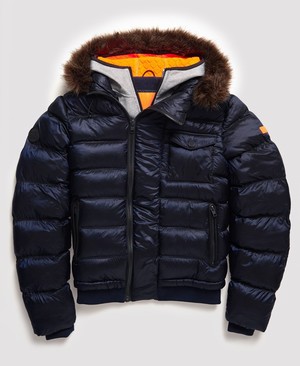 Superdry Icon Rescue Puffer Férfi Kabát Sötétkék | UKCSR2930